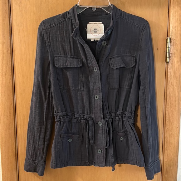 Anthropologie Jackets & Blazers - Hei Hei Anthropologie Women’s Gauzy Cotton Jacket Lightweight Gray Size XS